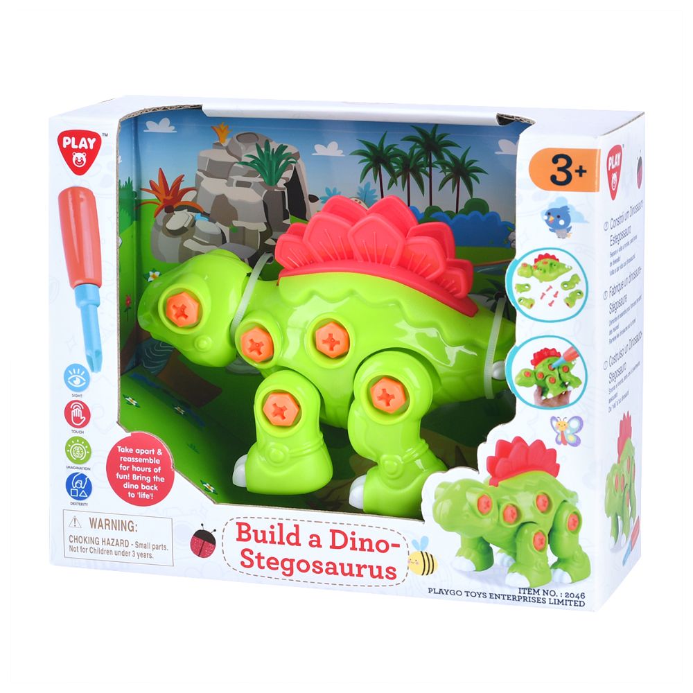 Playgo - Build A Dino Assemble Set - Stegosaurus