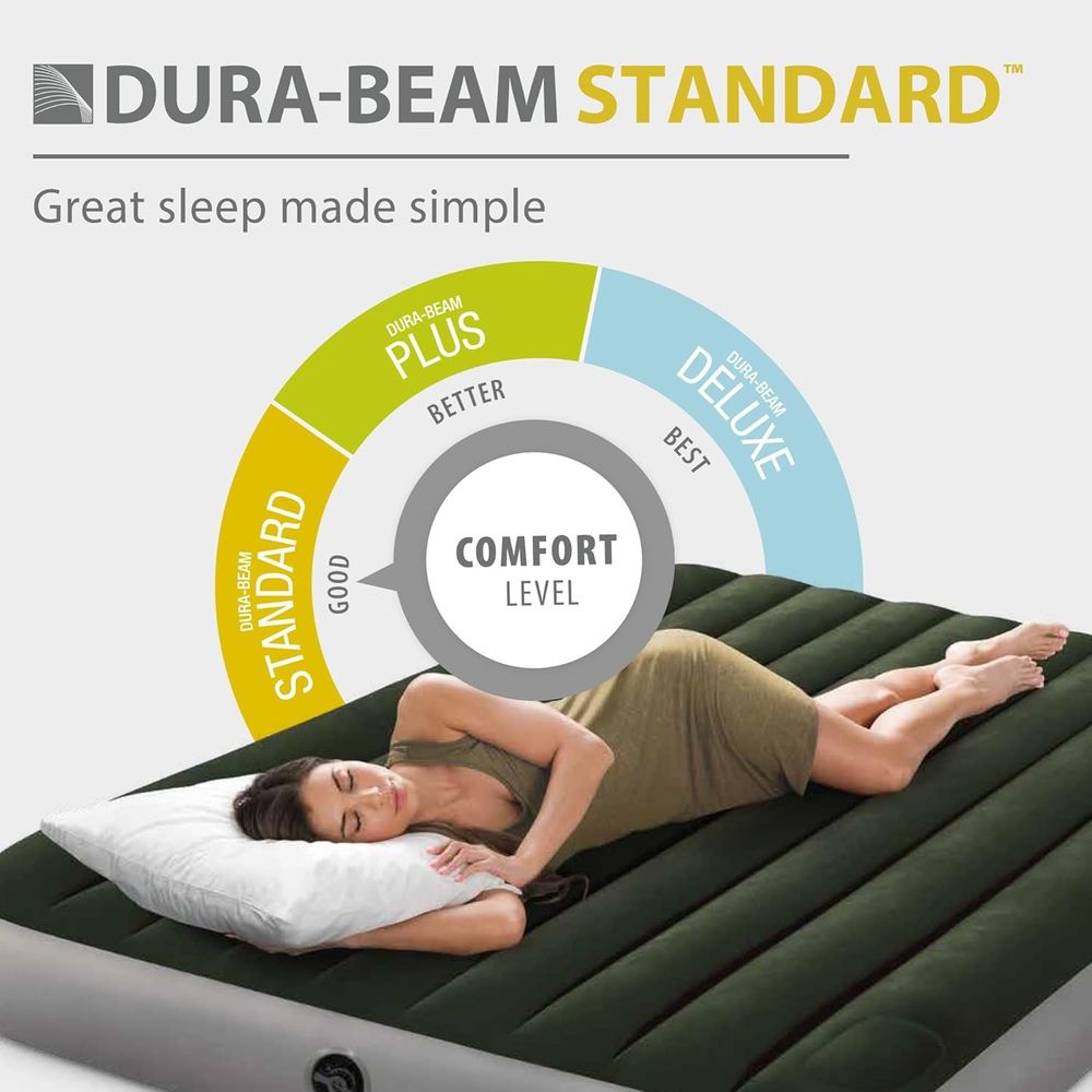 Intex - Dura-Beam Standard Downy Air Mattress - Green