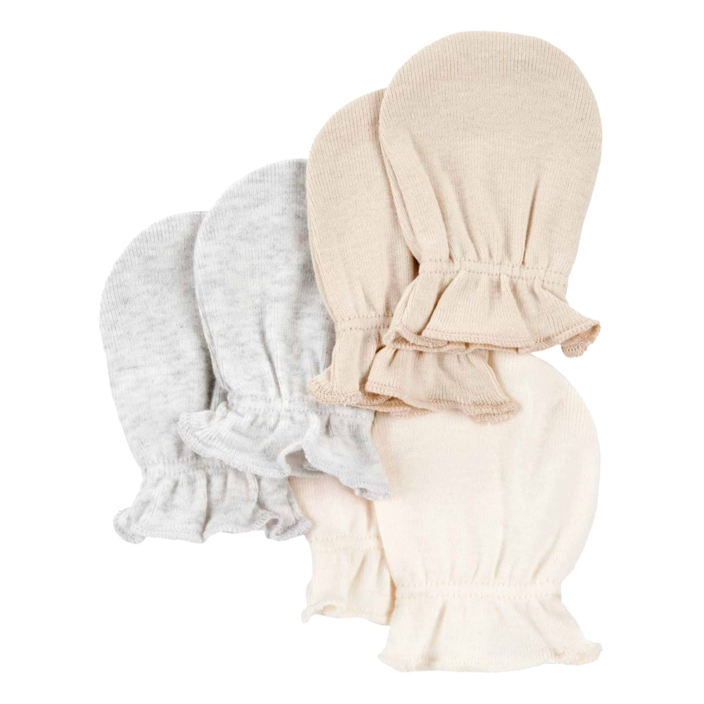 Carters - 3pc-Set - Baby Ornate Frilled Mittens_0-3M