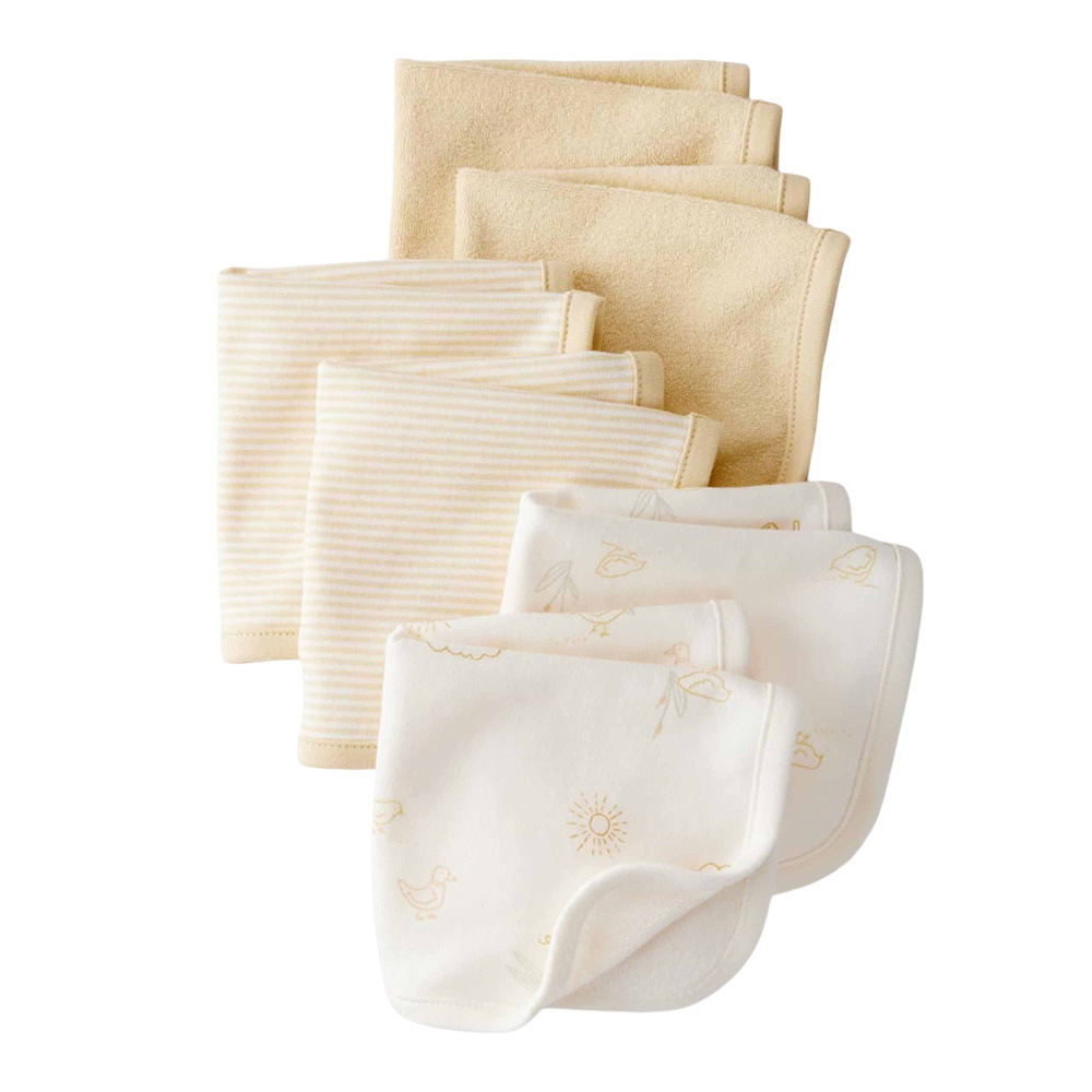 Carters - Baby Washcloth - Beige - 6 Pc Set