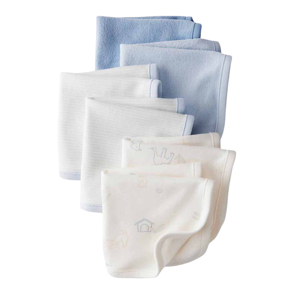 Carters - Baby Boy's Washcloth - Blue - 6 Pc Set
