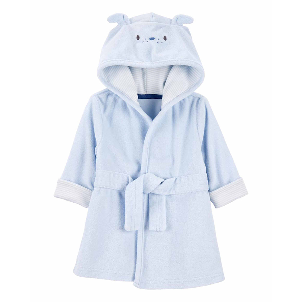 Carters - Bath Robe With Hood - Blue