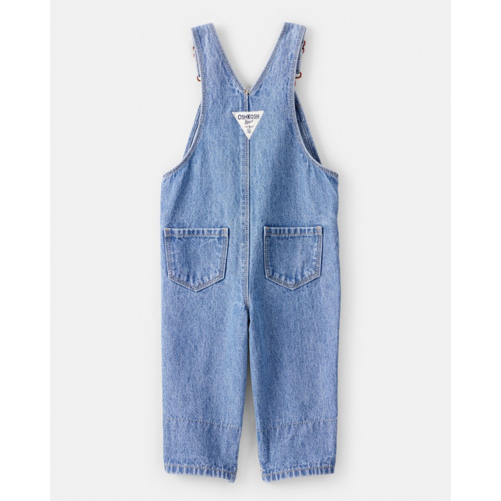 OshKosh B'Gosh - Baby Girl's Floral Patchwork Overalls - Denim