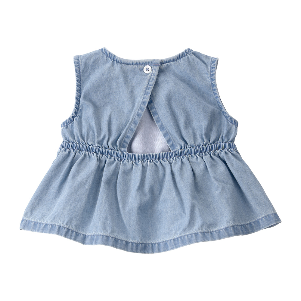 Carter's Baby Girl's Bodysuit with Peplum Top and Diaper Cover - Denim