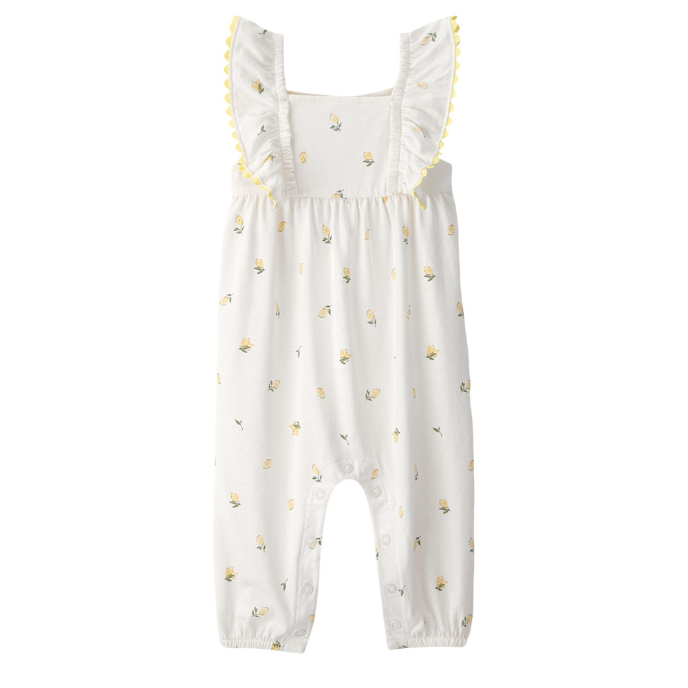 Carter's Baby Girl's Lemon Printed Jumpsuit - Ivory