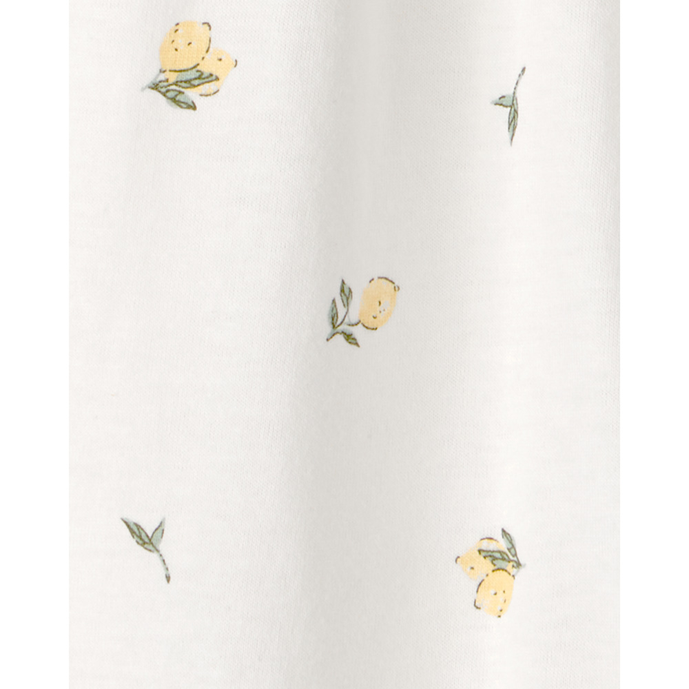 Carter's Baby Girl's Lemon Printed Jumpsuit - Ivory