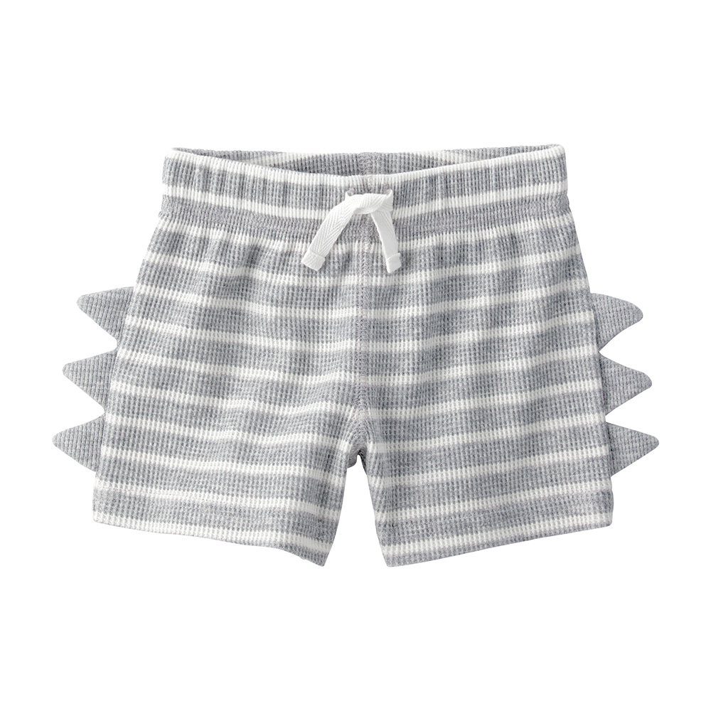 Carter's Baby Boy's Short Sleeves Striped Bodysuit and Pants - Grey - 2 Pcs