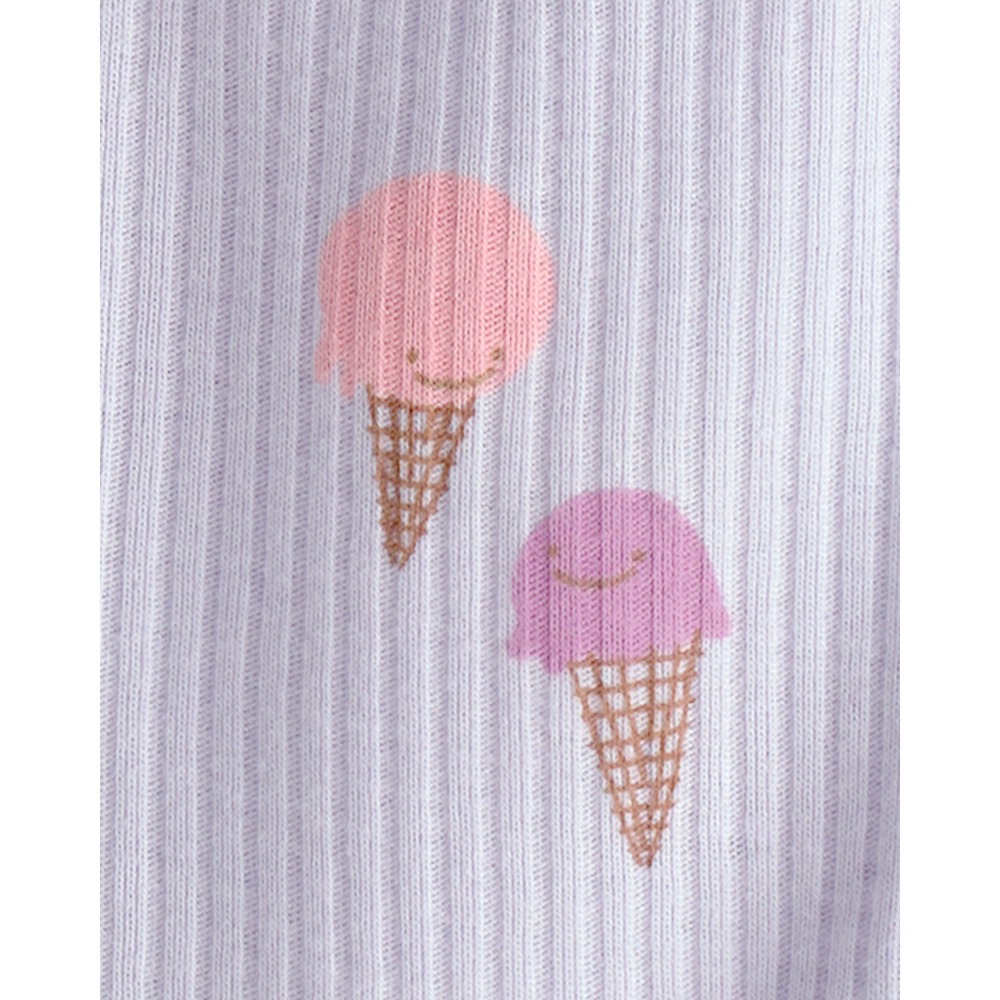 Carter's Baby Girl's Terry Ice Cream Printed Sleepsuit - Purple