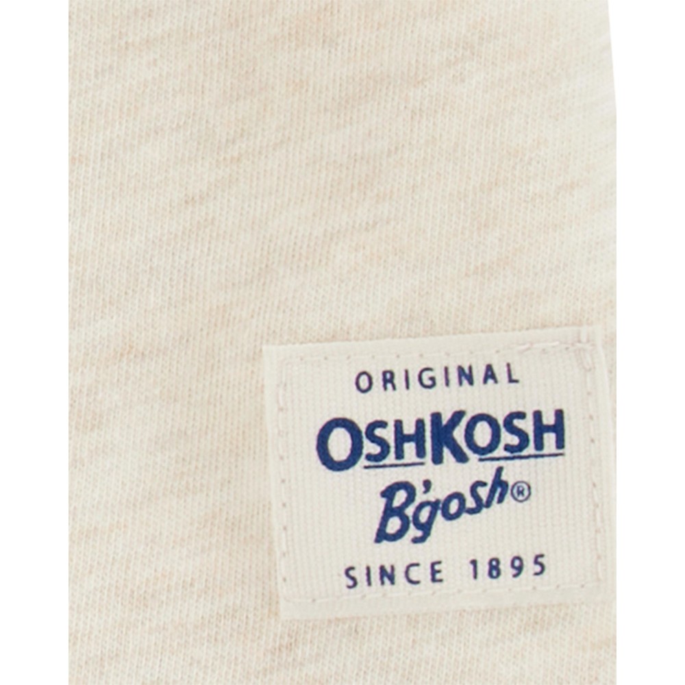 OshKosh B'Gosh - Boy's Short Sleeves Henley Neck T-Shirt - Cream