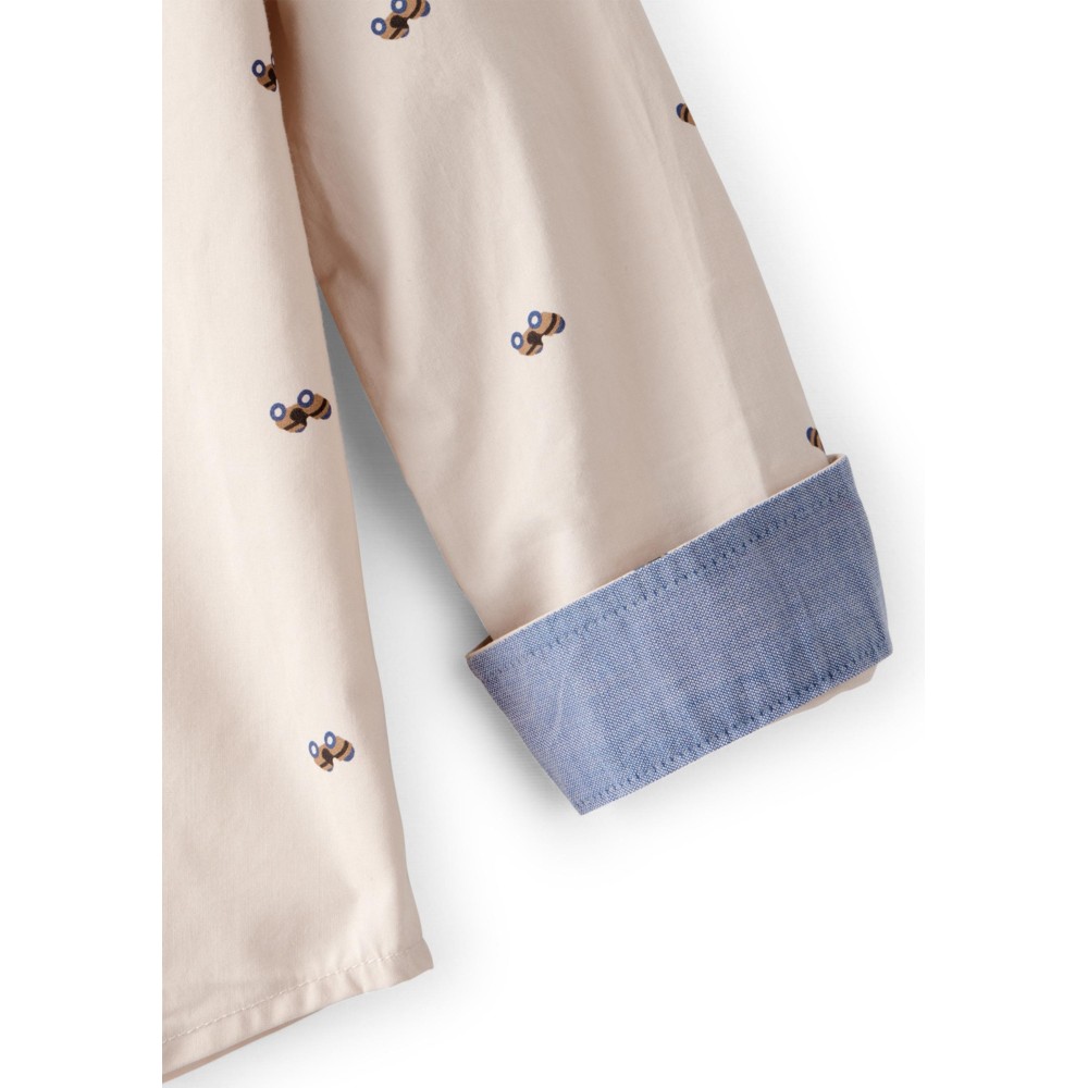 OshKosh B'Gosh - Boy's Printed Long Sleeves Woven Shirt - Beige