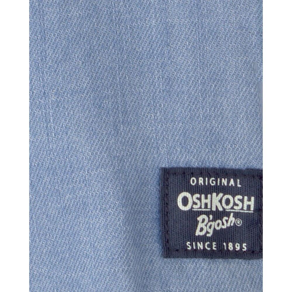 OshKosh B'Gosh - Boy's Short Sleeves Woven Front Buttoned Shirt - Blue