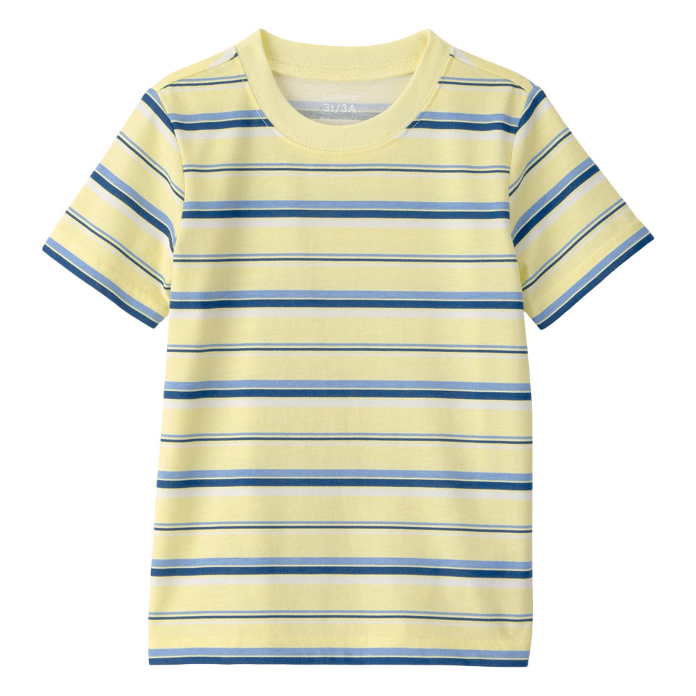 Carter's Boy's Striped Short Sleeves T-Shirt - Yellow