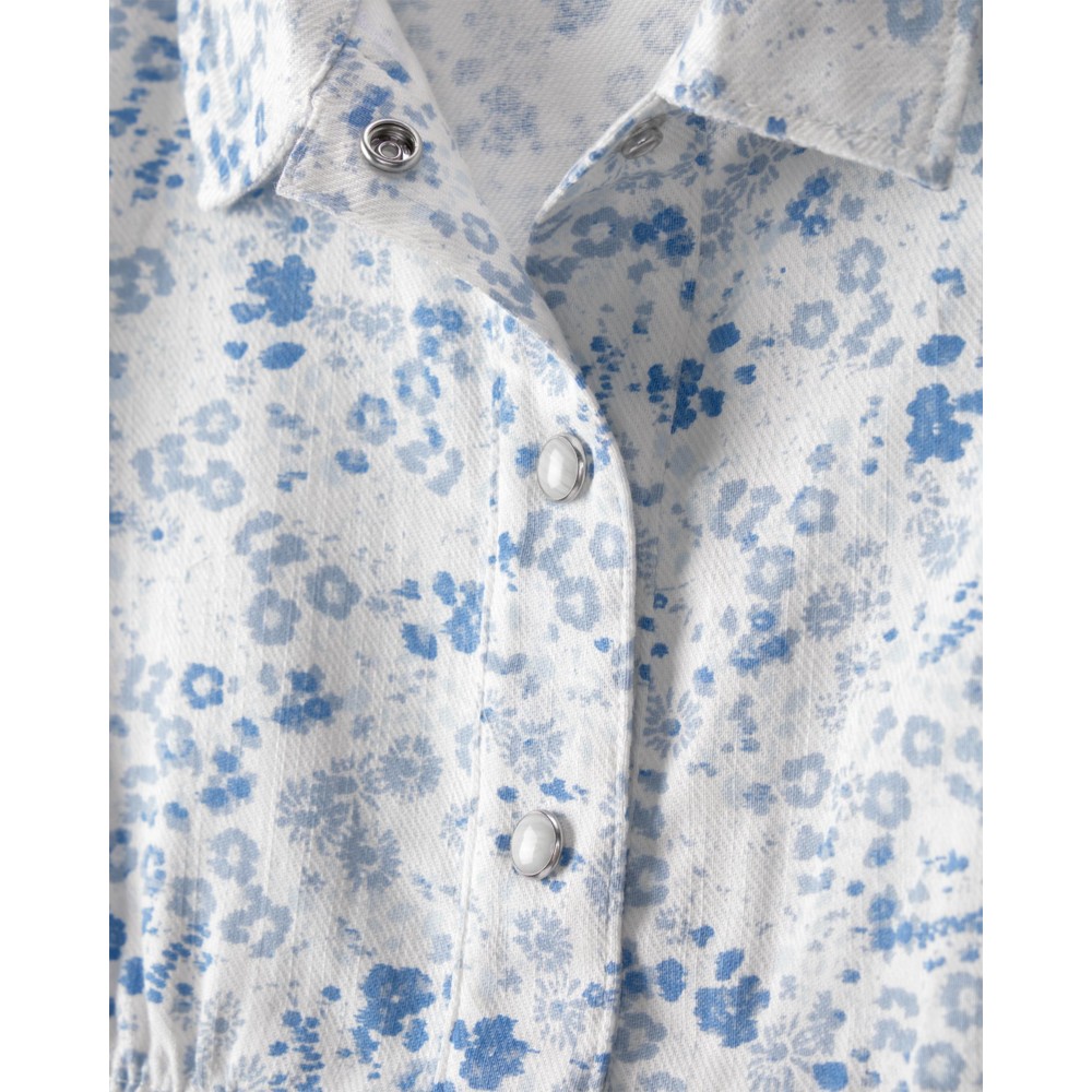 OshKosh B'Gosh - Girl's Floral Printed Button-Up Dress