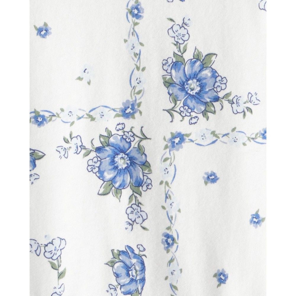 OshKosh B'Gosh - Girl's Floral Printed Peplum Top - White
