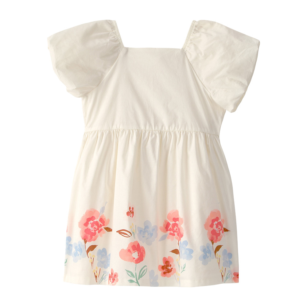 Carter's Girl's Spring Floral Printed Woven Dress - White