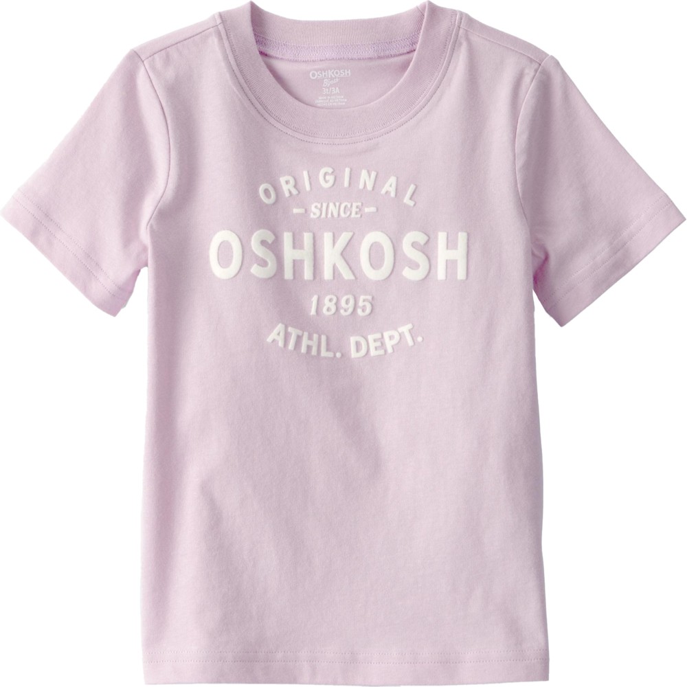 OshKosh B'Gosh - Girl's Round Neck Logo Printed Knit Tees - Purple