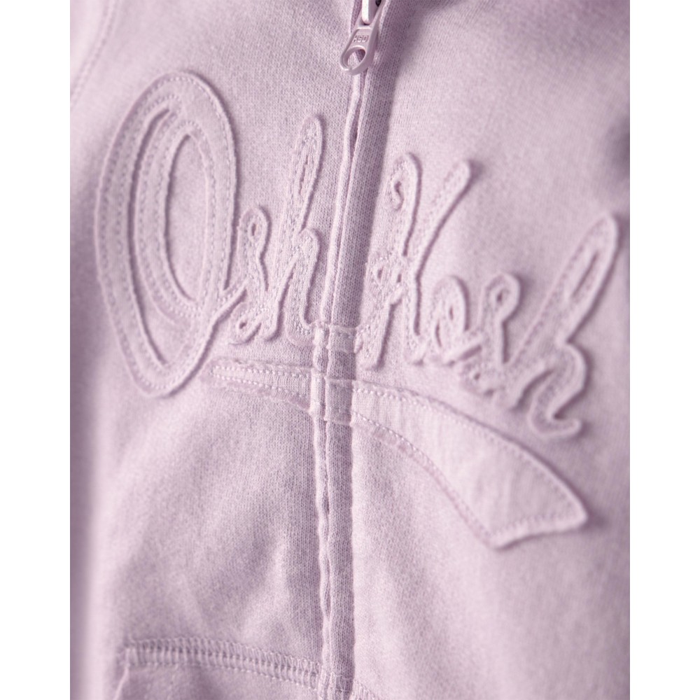 OshKosh B'Gosh - Girl's Logo Printed Knit Hoodie - Purple