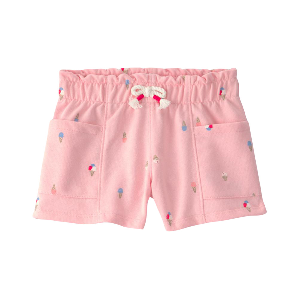 Carter's Girl's Ice Cream Printed Knit Shorts - Pink