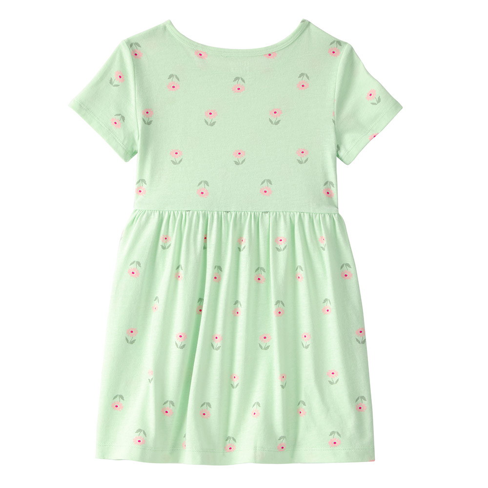 Carter's Girl's Floral Printed Knit Dress - Green