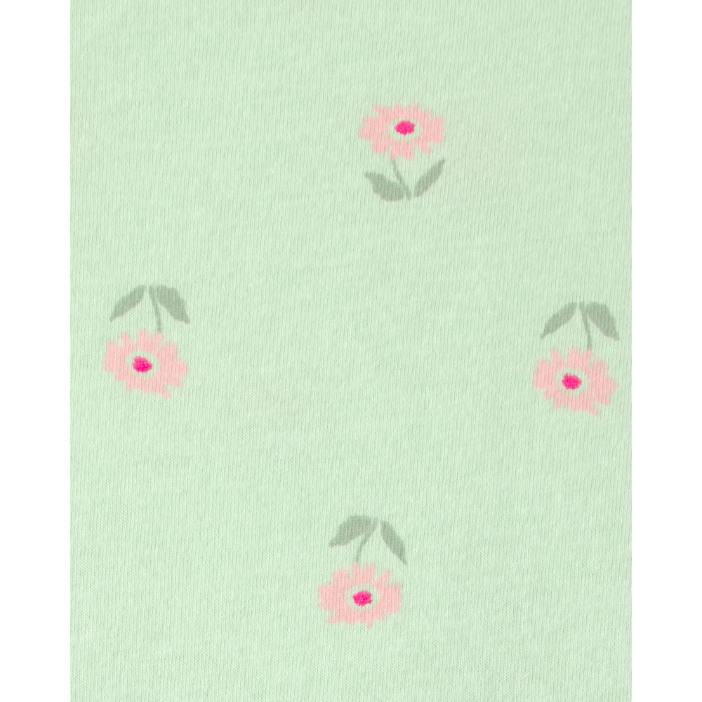 Carter's Girl's Floral Printed Knit Dress - Green