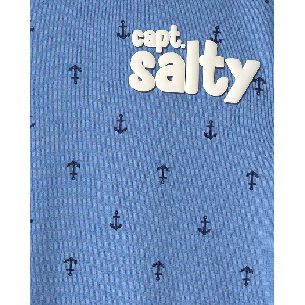 Carter's Boy's Cotton Mariner Printed Short Sleeves T-Shirt and Pyjama - 4 Pcs
