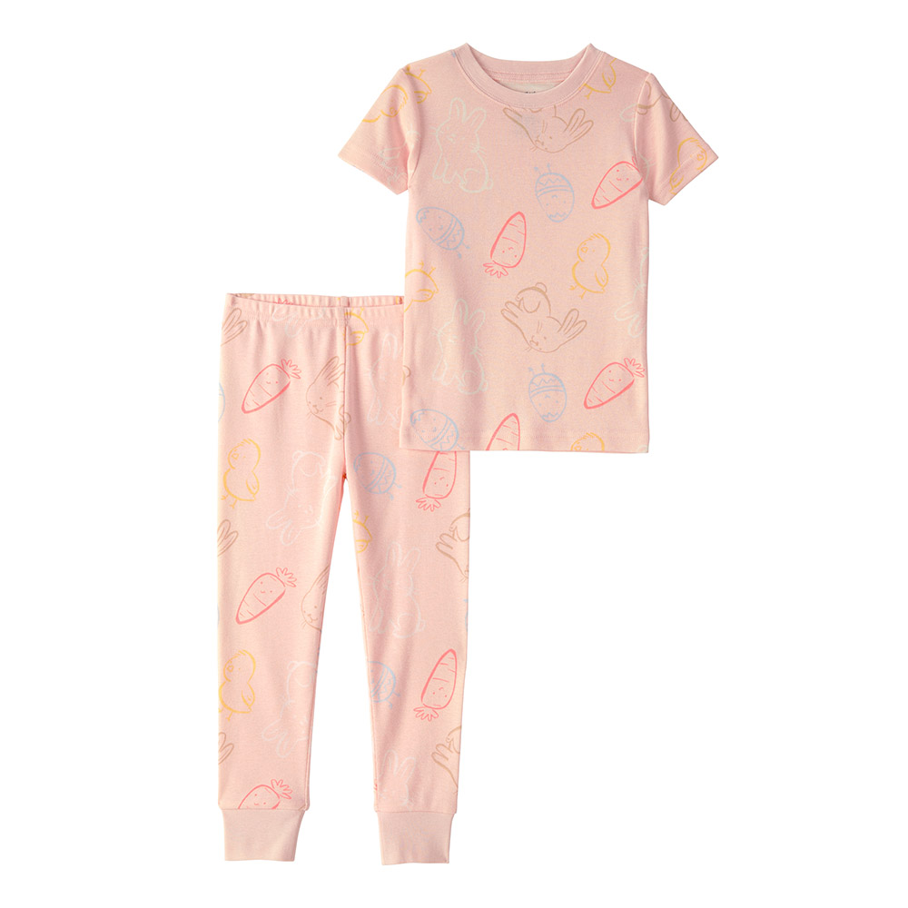 Carter's Girl's Easter Printed T-Shirt and Pyjama - 2 Pcs