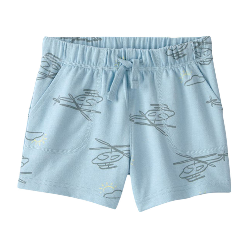 Carter's Boy's Flying Helicopter Printed Shorts - Blue