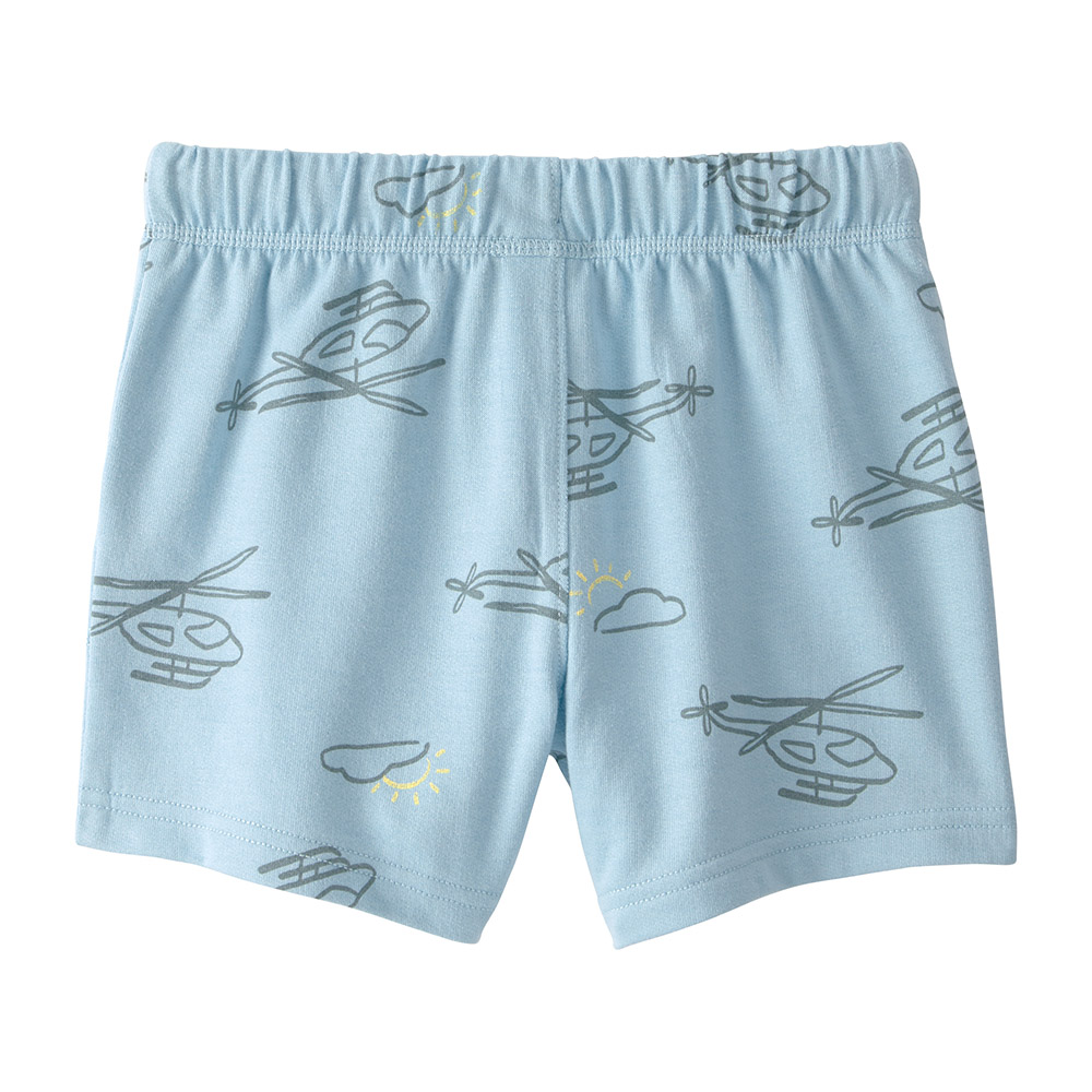 Carter's Boy's Flying Helicopter Printed Shorts - Blue