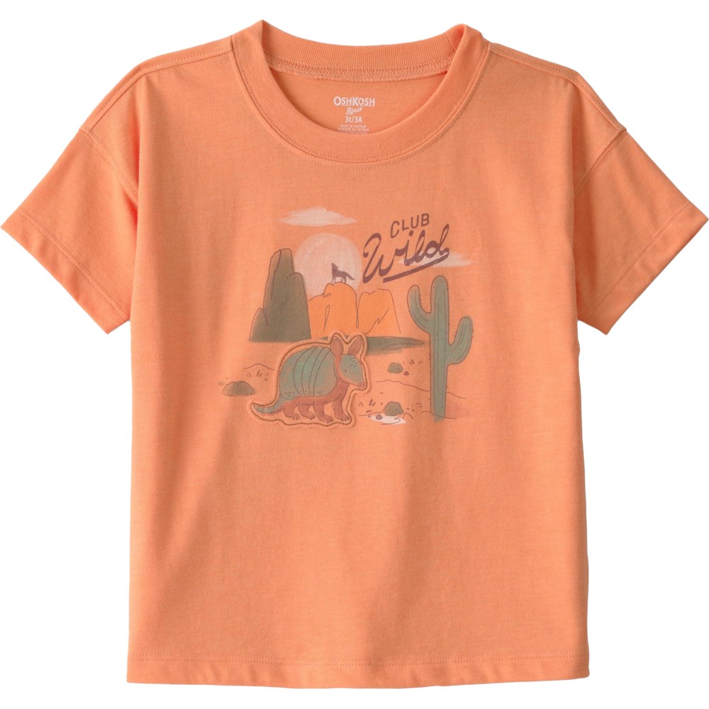 OshKosh B'Gosh - Boy's Armadillo Graphic Printed Tees - Orange
