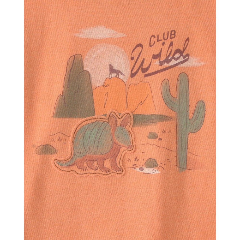 OshKosh B'Gosh - Boy's Armadillo Graphic Printed Tees - Orange