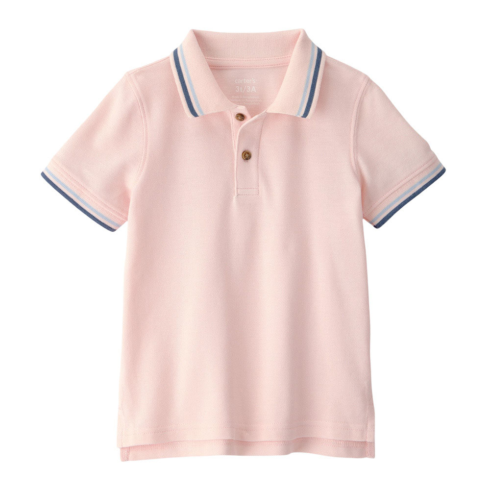 Carter's Boy's Short Sleeves Knit Polo - Pink