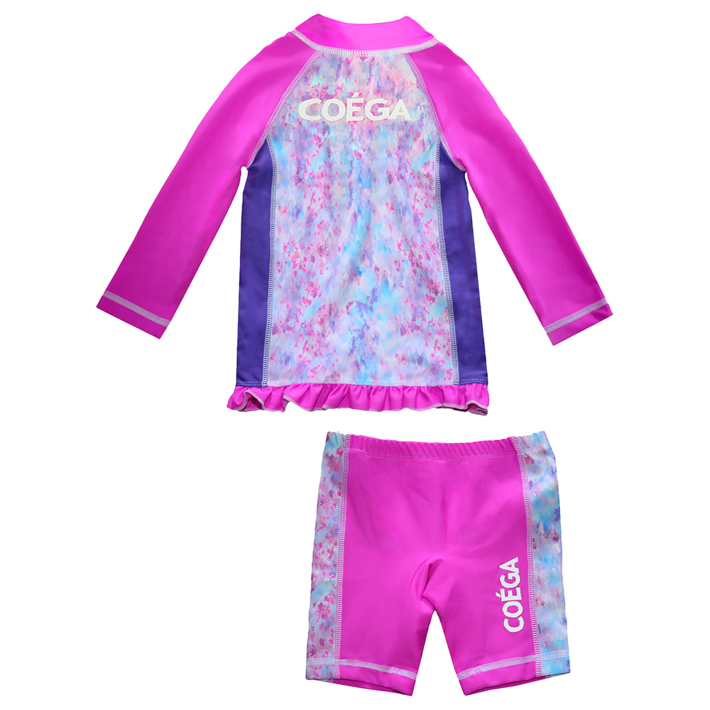 Coega Sunwear Baby Girl Swimsuit Abstract Drops - Purple - 2 Pcs