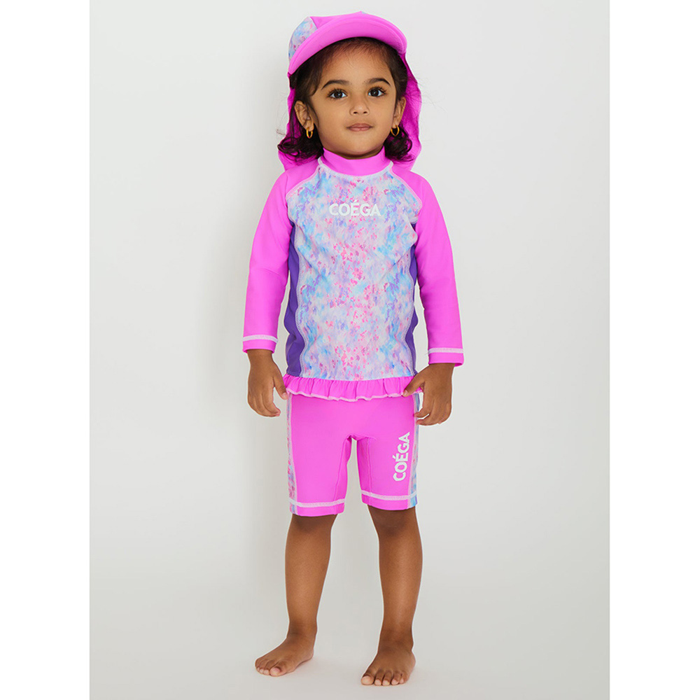 Coega Sunwear Baby Girl Swimsuit Abstract Drops - Purple - 2 Pcs