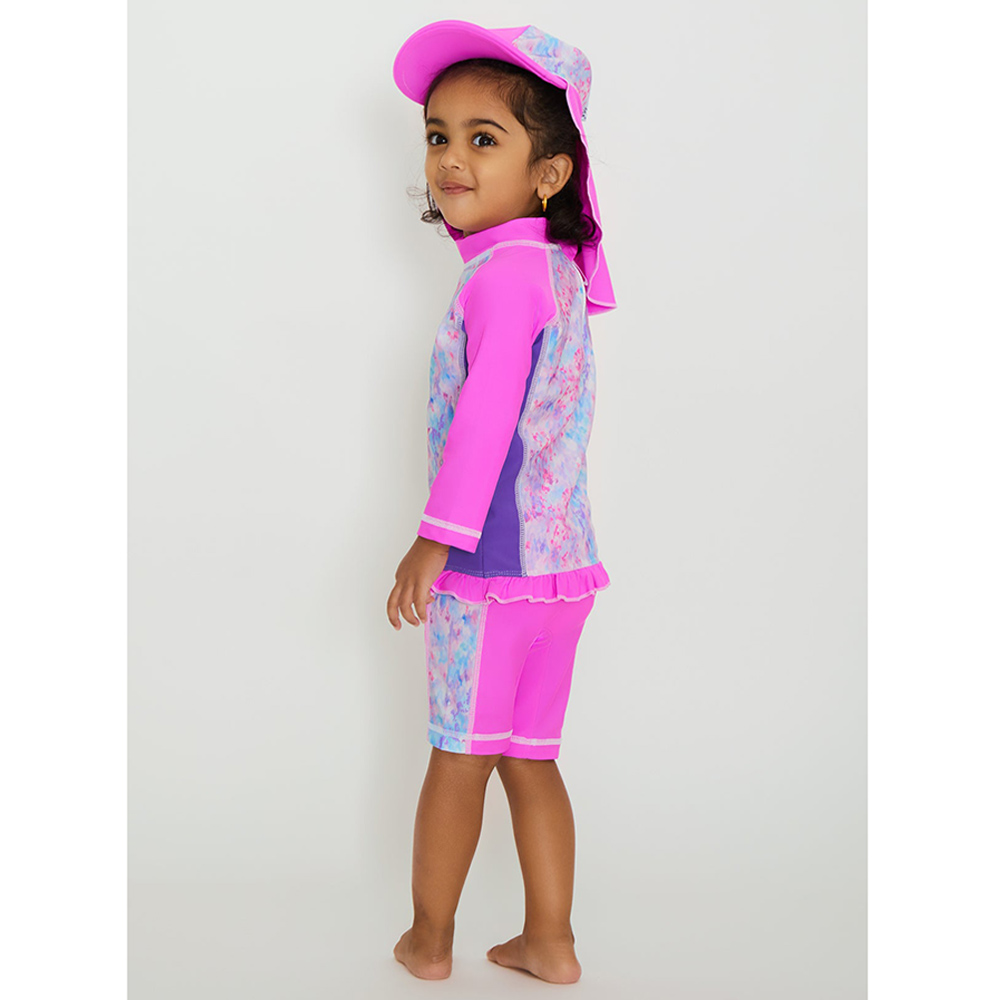 Coega Sunwear Baby Girl Swimsuit Abstract Drops - Purple - 2 Pcs