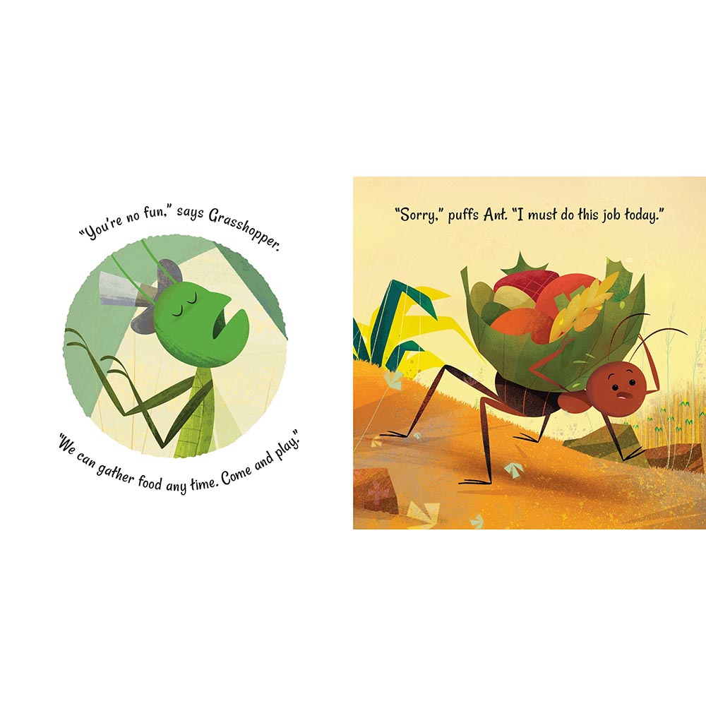 كتب اللوحة الصغيرة: النملة والجندب