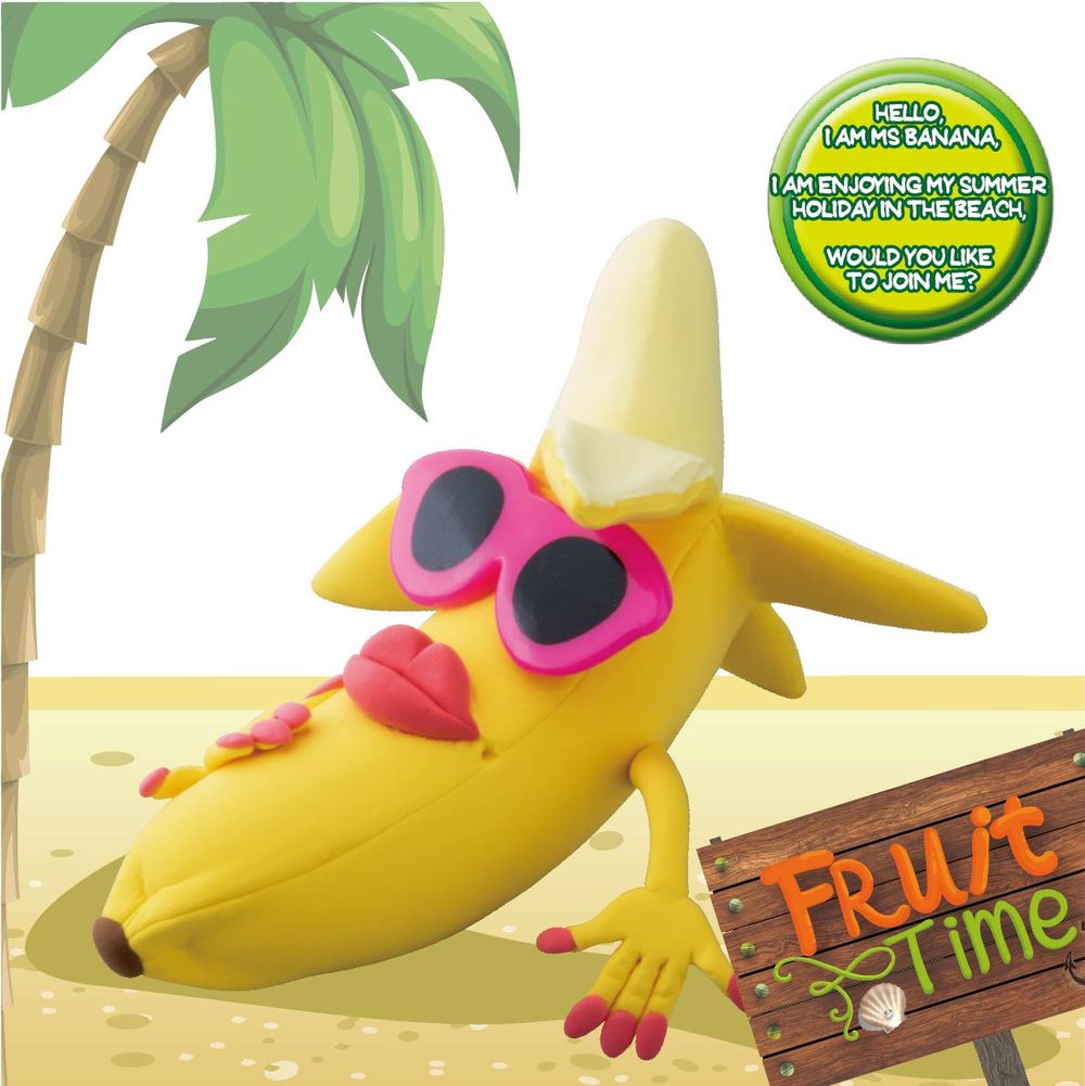 Paulinda - Fruit Time Banana Super Dough Kit