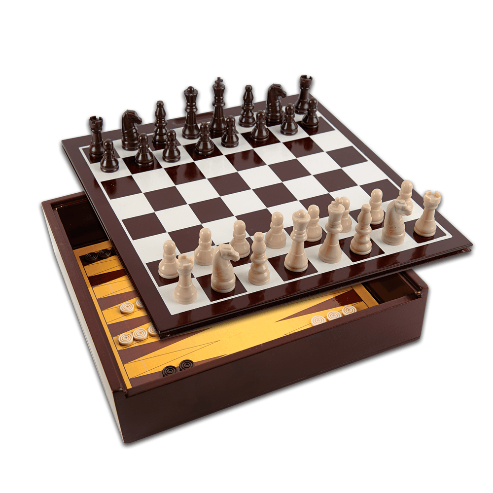 TCG - 10-In-1 Classic Solid Wood Game Center