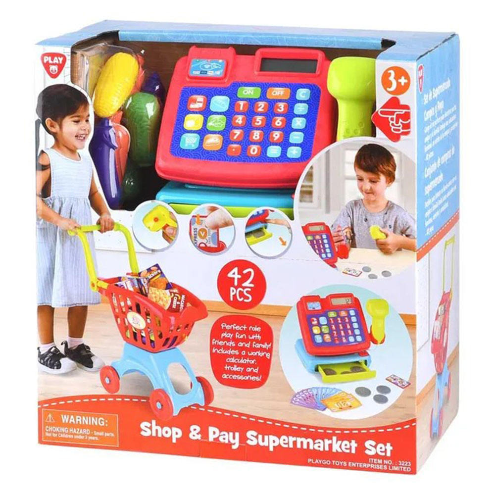 Playgo - Shop & Pay Supermarket Set - 42 Pcs