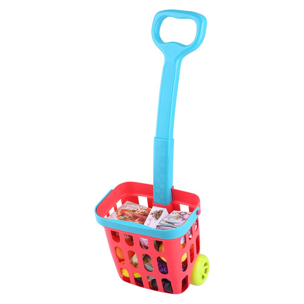 PlayGo - Rolling Shopping Basket - 17 Pcs