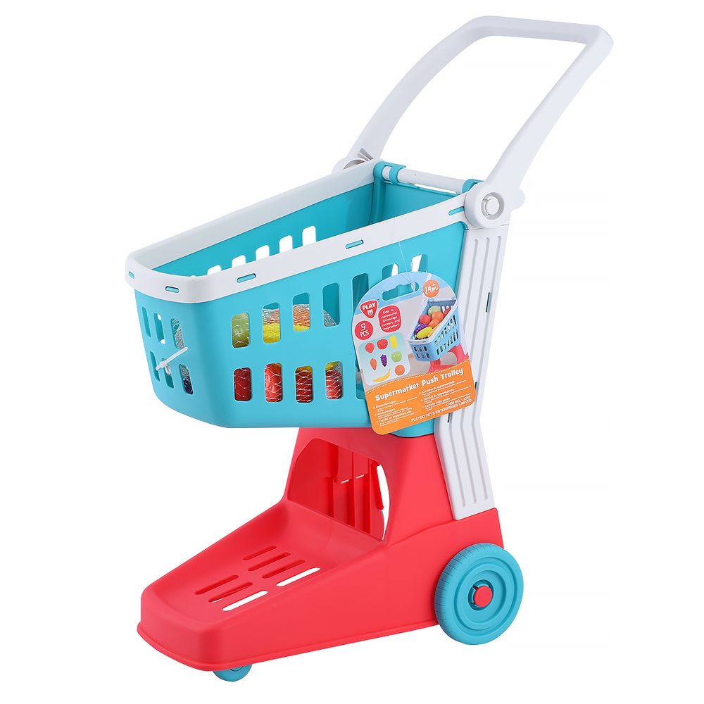PlayGo - Supermarket Push Trolley - 9 Pcs