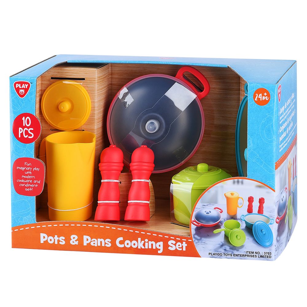 PlayGo - Pots & Pans Cooking Set - 10 Pcs