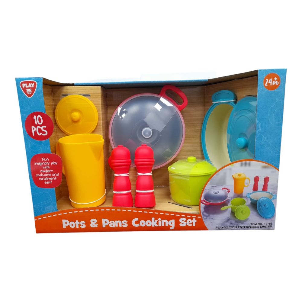 PlayGo - Pots & Pans Cooking Set - 10 Pcs