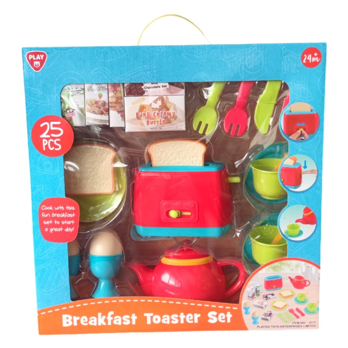 PlayGo - Breakfast Toaster Set - 25 Pcs