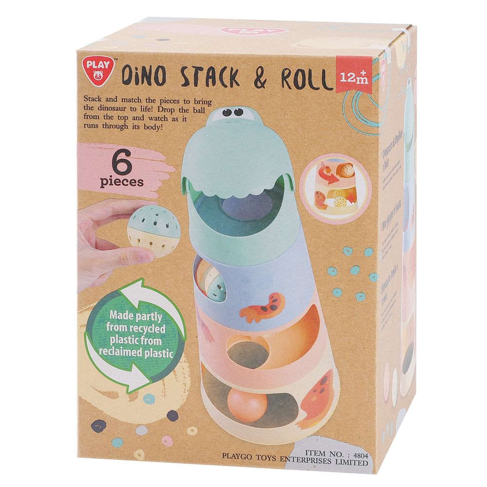 PlayGo - Dino Stack & Roll - 6 Pcs