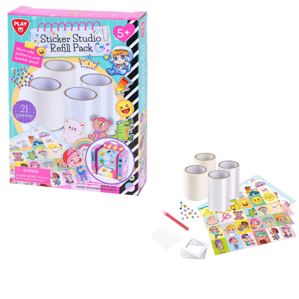 PlayGo - Sticker Studio Refill Pack Craft Kit - 21 Pcs