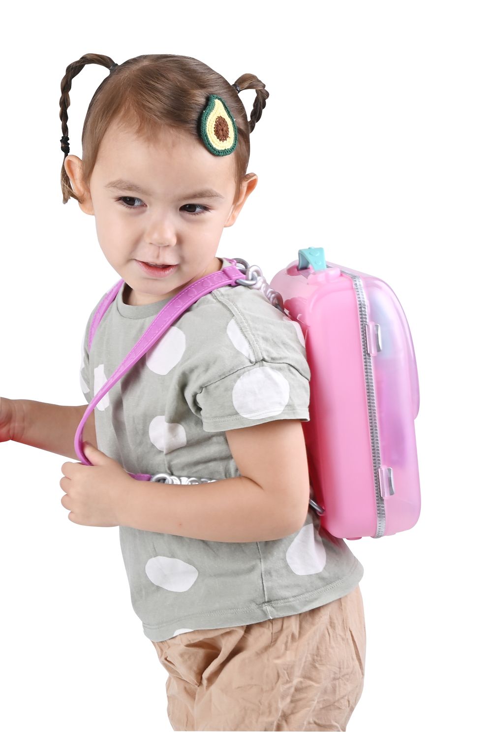 PlayGo - Kids Travel Backpack Pretend Playset - Pink - 12 Pcs