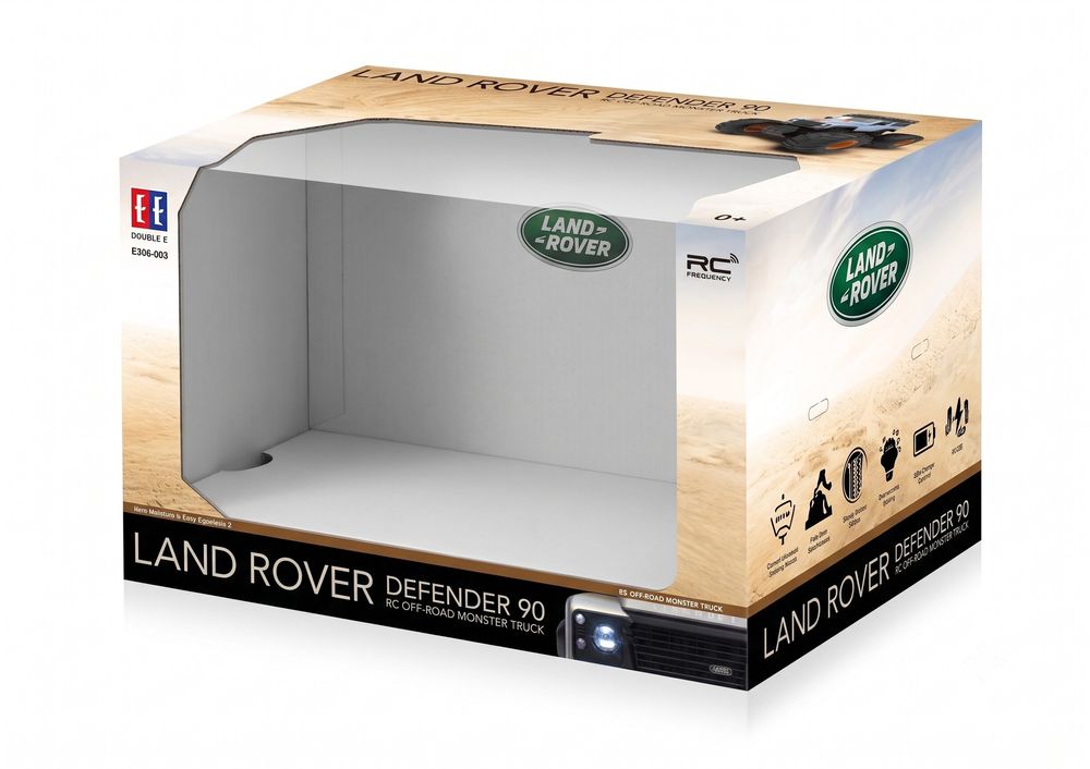 Double E - 1:14 Land Rover Defender 90 Remote Control Off-Road Monster Truck - Color May Vary - 1 Pc