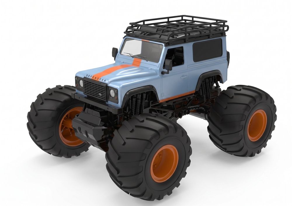 Double E - 1:14 Land Rover Defender 90 Remote Control Off-Road Monster Truck - Color May Vary - 1 Pc