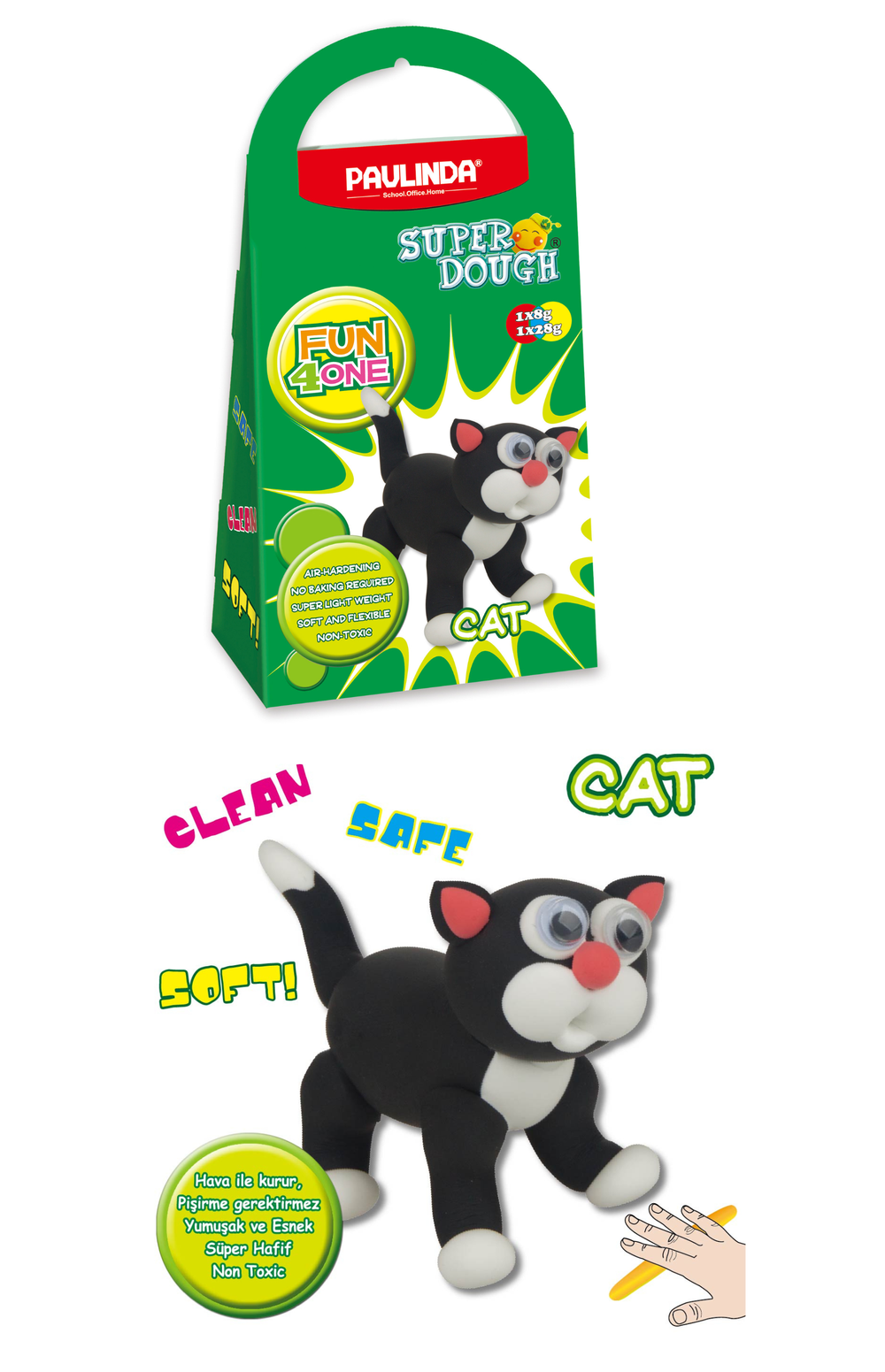 Paulinda - Fun 4 One Dough Kit - Cat