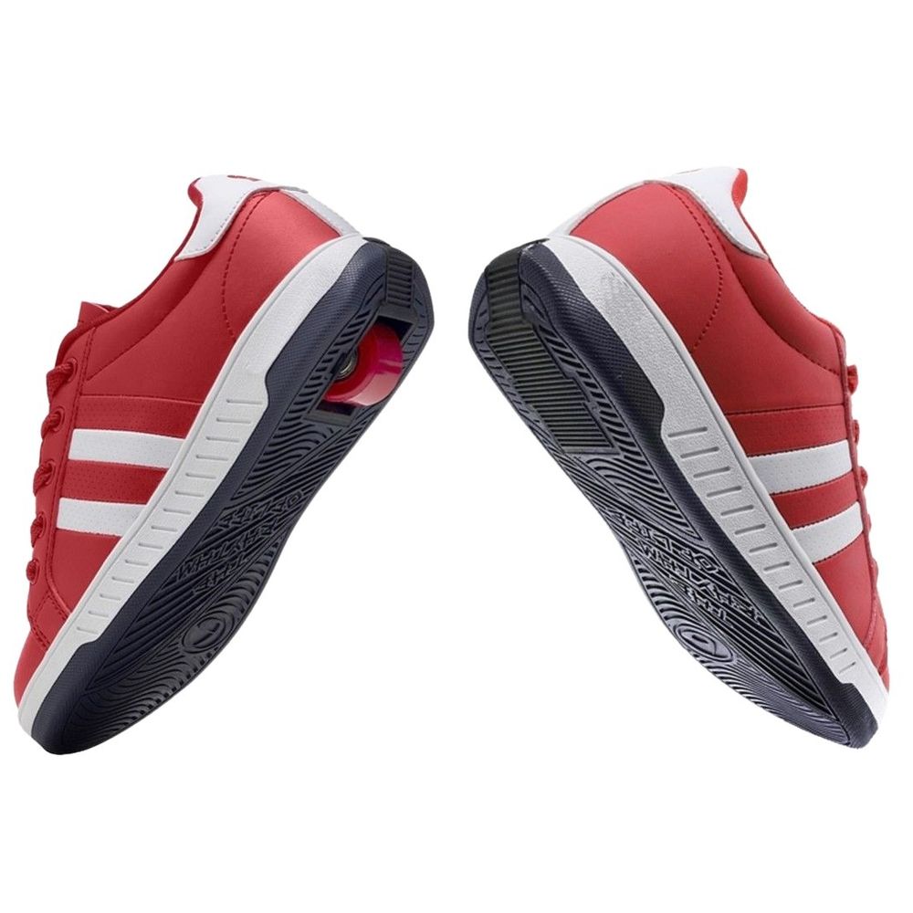Breezy Rollers Shoes with Wheels for Kids - Red/White